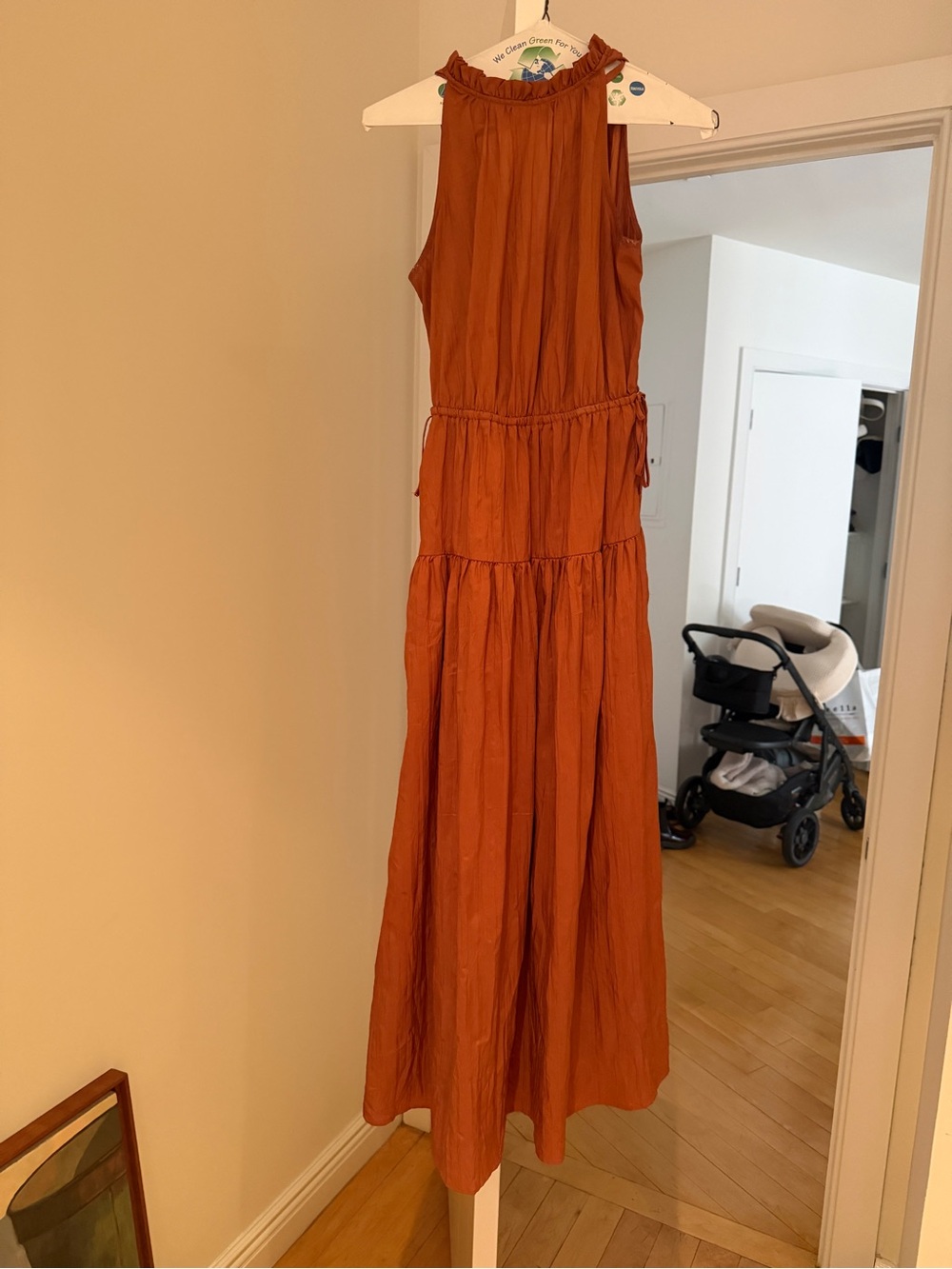 GAP Rust Sleeveless Tiered Maxi Dress